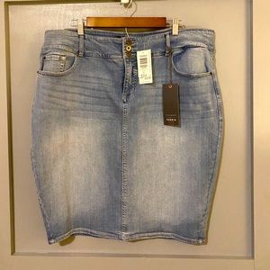 NWT denim midi skirt